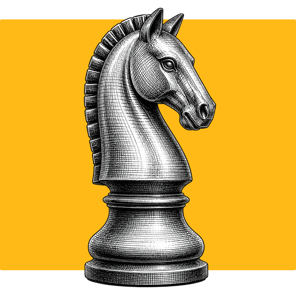 Chess knight icon